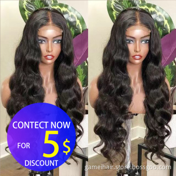 cheap 12a grade natural body mejor virgin Brazilian human hair waved wigs vendors transparent hd lace front fantasy wigs